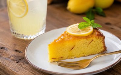 Gâteau yaourt citron et safran
