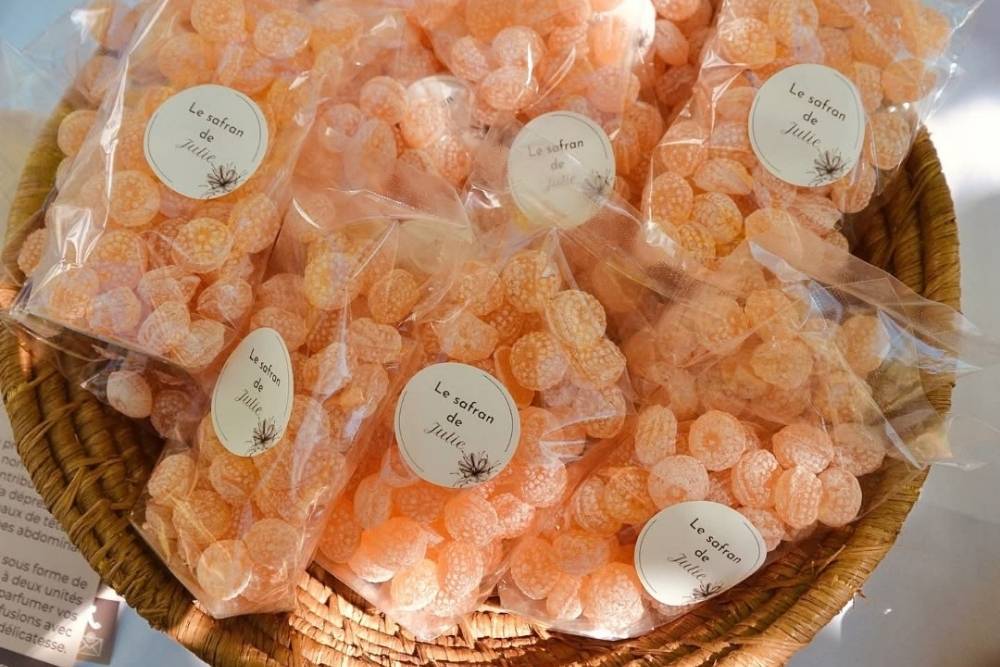 bonbons au safran création artisanale du Gard