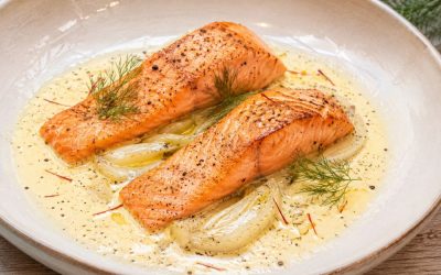 Filet de saumon et fenouil au safran