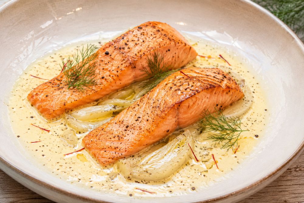 filet de saumon fenouil et safran Filet de saumon au fenouil et au safran