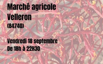 Marché agricole Velleron | 18 septembre 2026 de 18h à 22h30