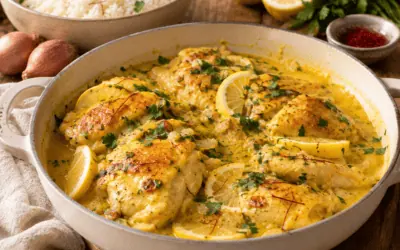 Poulet au citron et safran